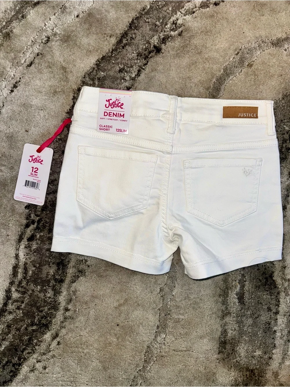 Justice White Girls' Denim Shorts